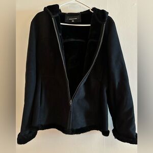 Vintage Jones New York Women’s Y2K Faux Fur Brown Jacket Size Medium